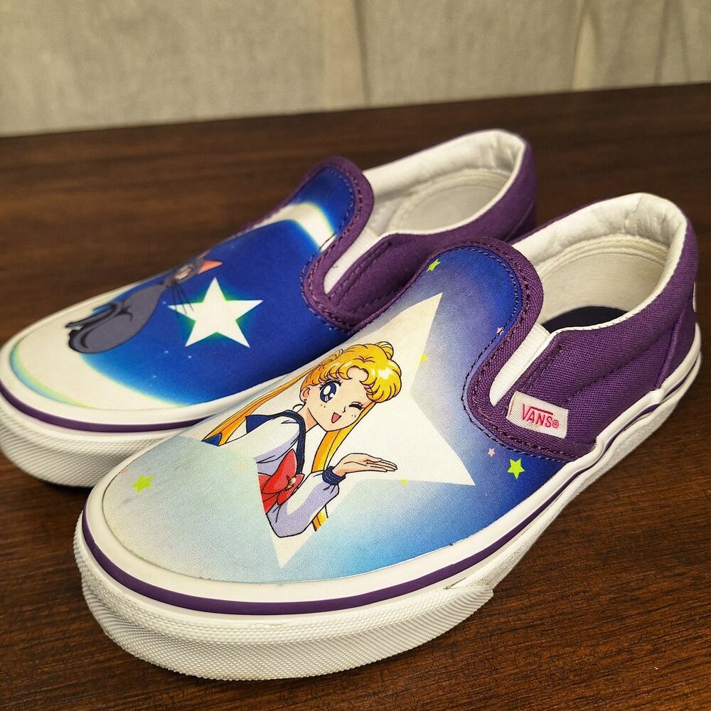 Vans X Pretty Guardian Sailor Moon Kids slip-on Size 2.0 Youth girls 721356 - Picture 2 of 10